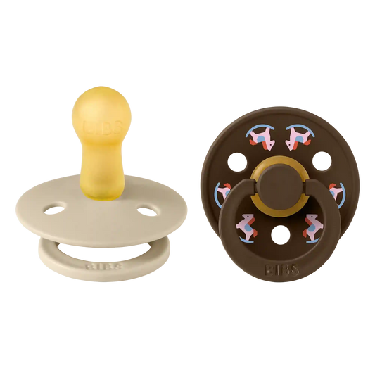Colour Holiday Horse Pacifiers 2 Pack - Vanilla/Mocha