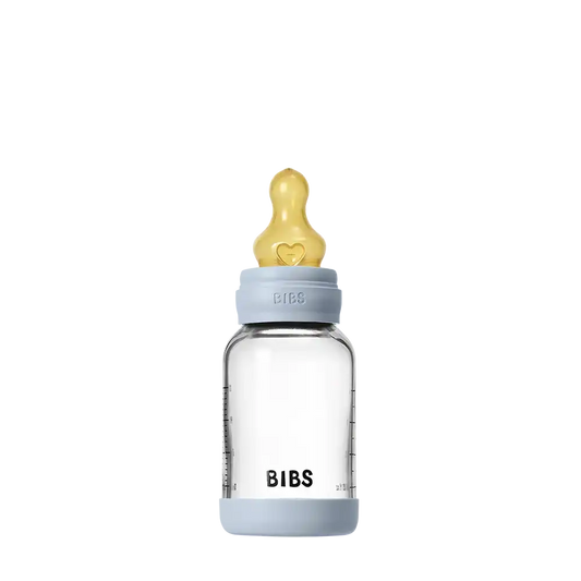 Baby Glass Bottle Set 120ml Latex - Baby Blue