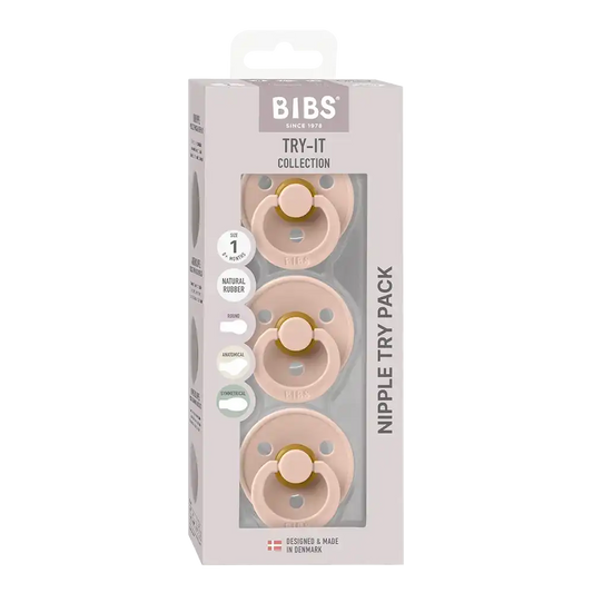 New Baby Pacifiers Try-It Collection 3 pack - Blush
