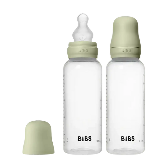 Baby BPA-Free PP Bottle Set 270ml 2 Pack Silicone - Sage