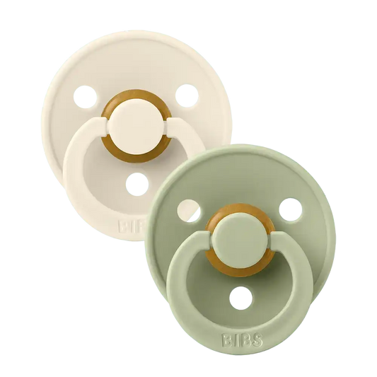 Colour Pacifiers 2 Pack - Ivory/Sage