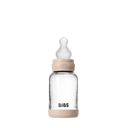 Baby Glass Bottle Set 120ml Silicone - Blush