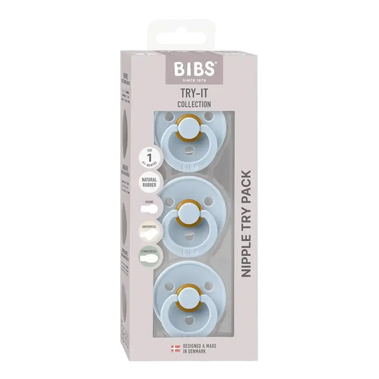 New Baby Pacifiers Try-It Collection 3 Pack - Baby Blue